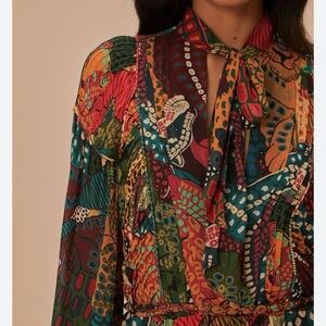 FARM Rio Vibrant Long Sleeve Dress
